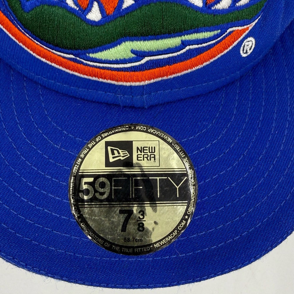 University of Florida Gators UF New Era 59FIFTY Flat Bill 7 3/8 Wool Hat Cap FL - Picture 3 of 11
